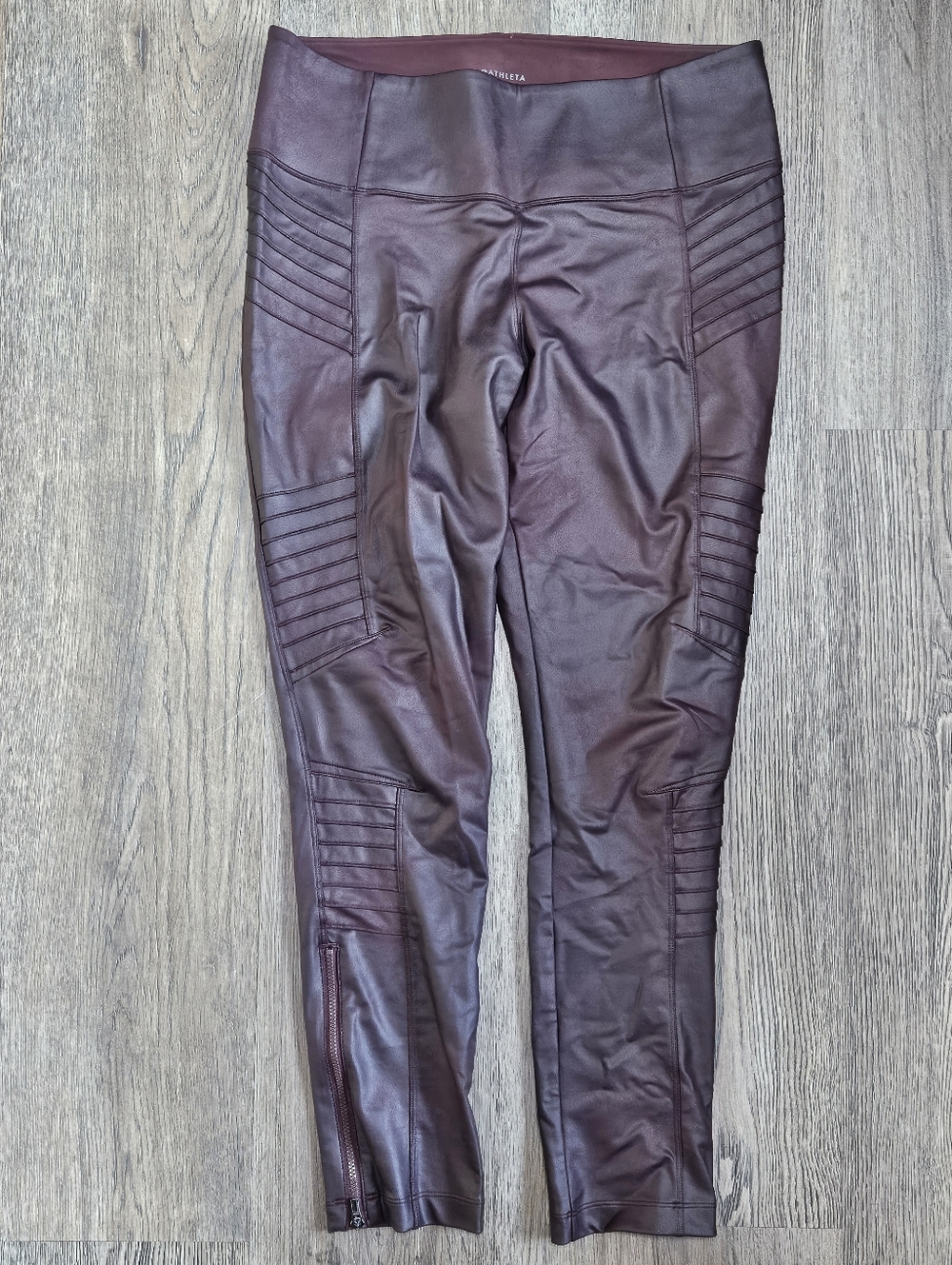 ATHLETA womens plus size 1xl Delancey Gleam Moto Legginng Decadent Chocolate
